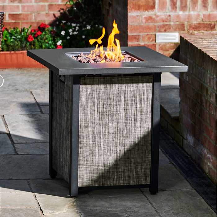 The Range | Teamson Home Large Woven Outdoor Gas Fire Pit - Brown Teamson Home Large Woven Outdoor Gas Fire Pit - Brown