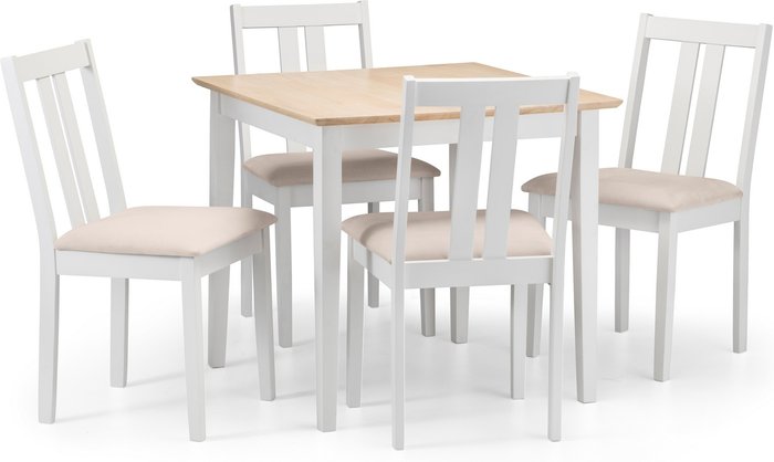 The Range | Dunelm Rufford Square Extendable Dining Table with 4 Coast Chairs Cream Dunelm Rufford Square Extendable Dining Table with 4 Coast Chairs Cream