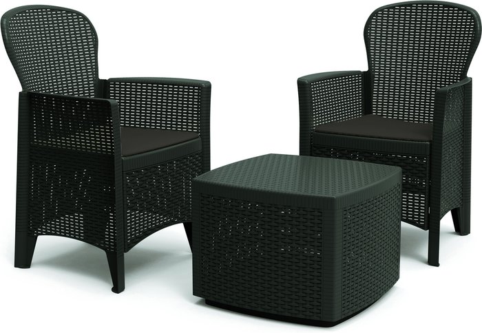 The Range | Trabella Trabella Sicily 2 Seater Bistro Set Grey Trabella Trabella Sicily 2 Seater Bistro Set Grey