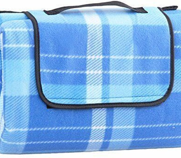 The Range | Garden Mile Blue Tartan Travel Picnic Blanket - Blue Garden Mile Blue Tartan Travel Picnic Blanket - Blue