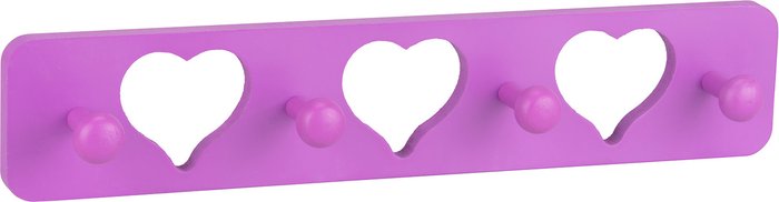 The Range | Hiatt Hardware Heart Coat Hook Board - Pink Hiatt Hardware Heart Coat Hook Board - Pink