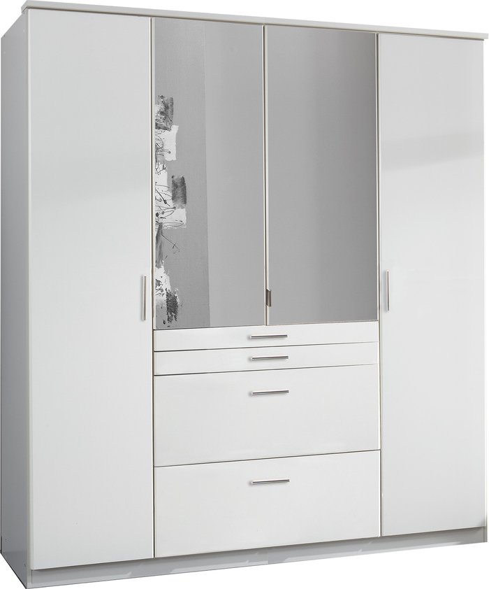 The Range | Tjs Aachen 4 Door 4 Drawer 2 Mirror in Alpine White - White Tjs Aachen 4 Door 4 Drawer 2 Mirror in Alpine White - White