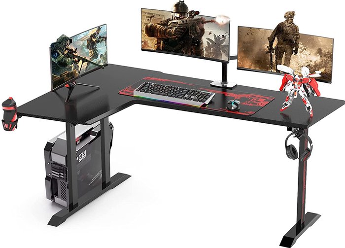 The Range | Ergonomic Gaming Desk L Shape Gaming Computer Desk - Black Ergonomic Gaming Desk L Shape Gaming Computer Desk - Black