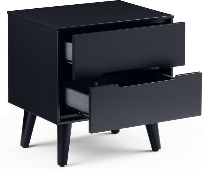 The Range | Julian Bowen Alicia Two Drawer Bedside - Anthracite Julian Bowen Alicia Two Drawer Bedside - Anthracite
