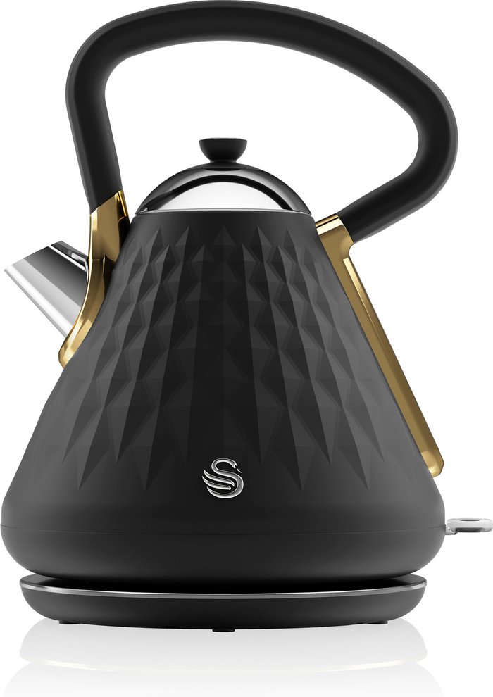 The Range | Swan Swan SK14080BLKN Gatsby Pyramid Kettle - Black/Gold Swan Swan SK14080BLKN Gatsby Pyramid Kettle - Black/Gold