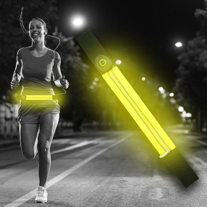The Range | Ultra Lightweight LED Running Belt USB Rechargeable Waistpack - Yellow Ultra Lightweight LED Running Belt USB Rechargeable Waistpack - Yellow