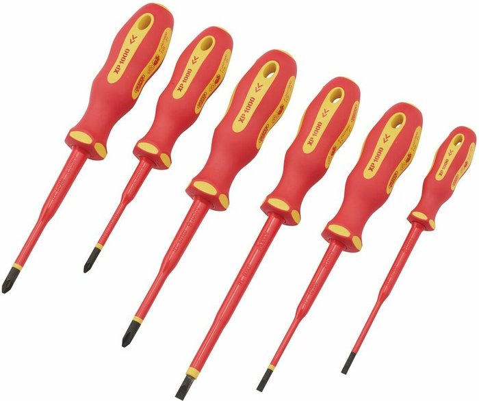 The Range | Draper DraperXP1000 VDE Slimline Screwdriver Set - Red Draper DraperXP1000 VDE Slimline Screwdriver Set - Red