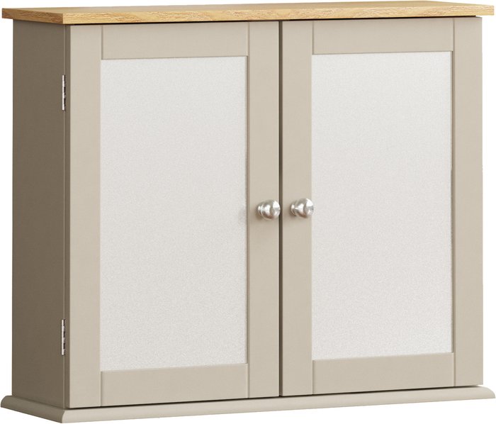 The Range | Priano 2 Door Mirrored Wall Cabinet - Grey Priano 2 Door Mirrored Wall Cabinet - Grey