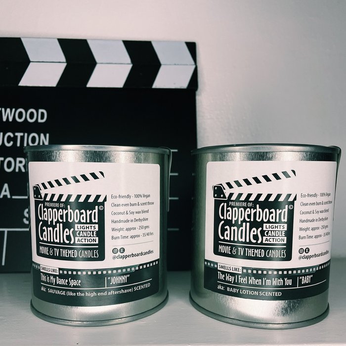 The Range | Clapperboard Dirty Dancing Duo Candles Bergamot and Mandarin - White Clapperboard Dirty Dancing Duo Candles Bergamot and Mandarin - White