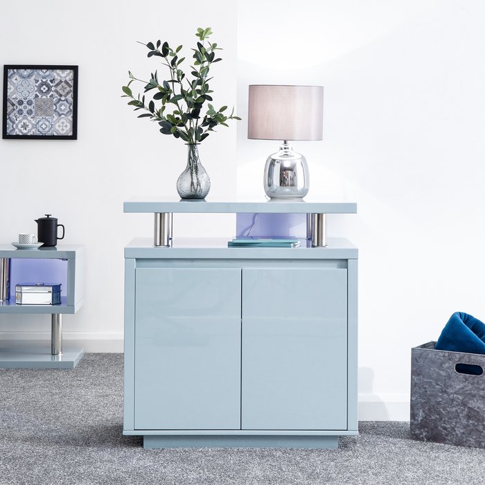 The Range | GFW Polar High Gloss LED Sideboard - Grey GFW Polar High Gloss LED Sideboard - Grey
