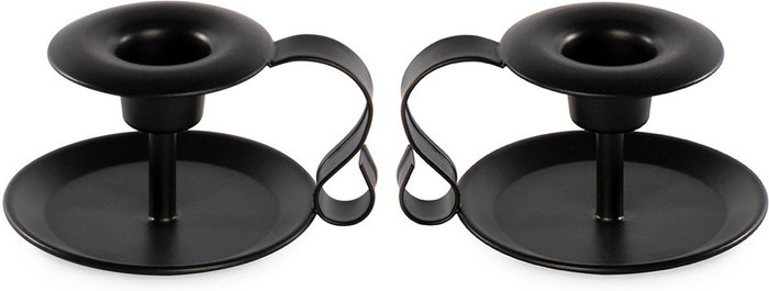 The Range | Maison & White Set of 2 Retro Black Iron Candlestick Holders - Black Maison & White Set of 2 Retro Black Iron Candlestick Holders - Black