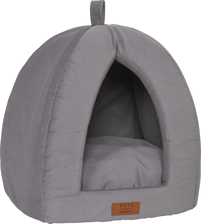 The Range | Sleepdown Grey Small Pet Dog Cat Bed Folding Dome Pod Igloo Cave Tent House - Grey Sleepdown Grey Small Pet Dog Cat Bed Folding Dome Pod Igloo Cave Tent House - Grey