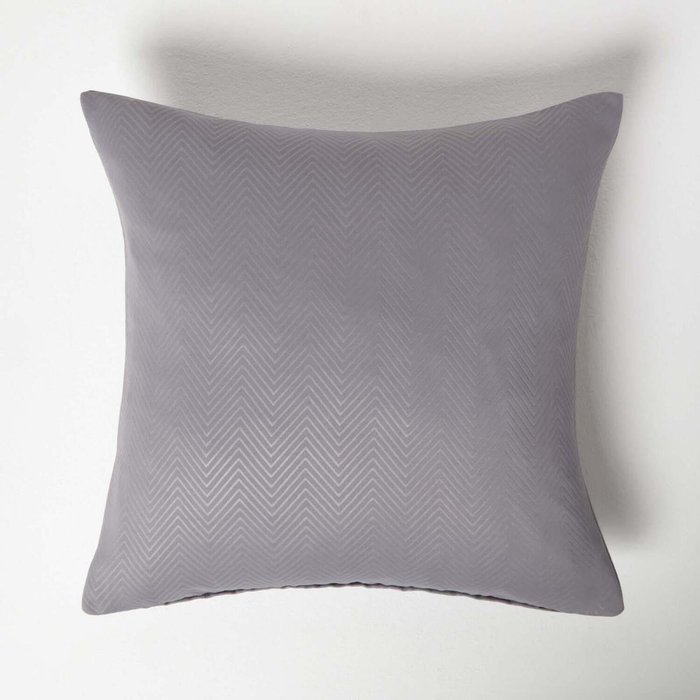The Range | Homescapes Herringbone Chevron Cushion Cover - Grey Homescapes Herringbone Chevron Cushion Cover - Grey