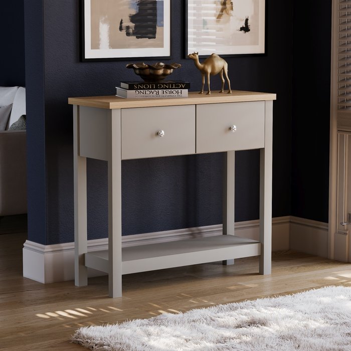 The Range | Arlington 2 Drawer Console Table - Grey Arlington 2 Drawer Console Table - Grey