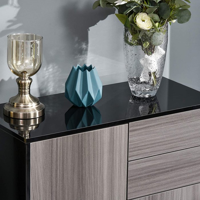 The Range | HOMCOM HOMCOM Side Cabinet With 2 Doors And 2 Drawers Grey Black HOMCOM HOMCOM Side Cabinet With 2 Doors And 2 Drawers Grey Black
