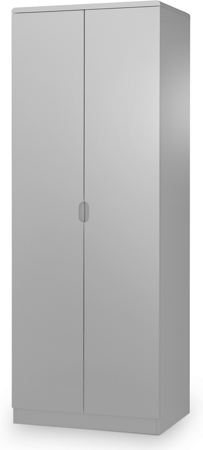 The Range | Julian Bowen Manhattan 2 Door Wardrobe - Grey - Grey Julian Bowen Manhattan 2 Door Wardrobe - Grey - Grey