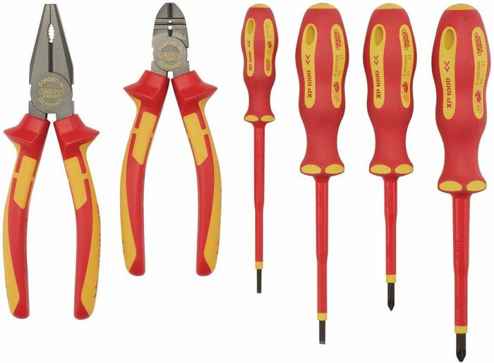 The Range | Draper Draper 6 Piece XP1000 VDE Insulated Screwdriver and Pliers Set Draper Draper 6 Piece XP1000 VDE Insulated Screwdriver and Pliers Set