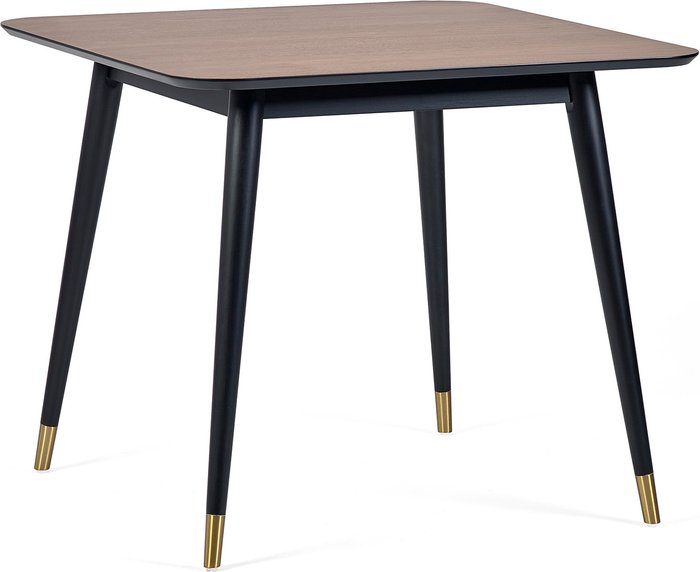 The Range | Julian Bowen Findlay Square Dining Table - Walnut Black - Walnut & Black Julian Bowen Findlay Square Dining Table - Walnut Black - Walnut & Black
