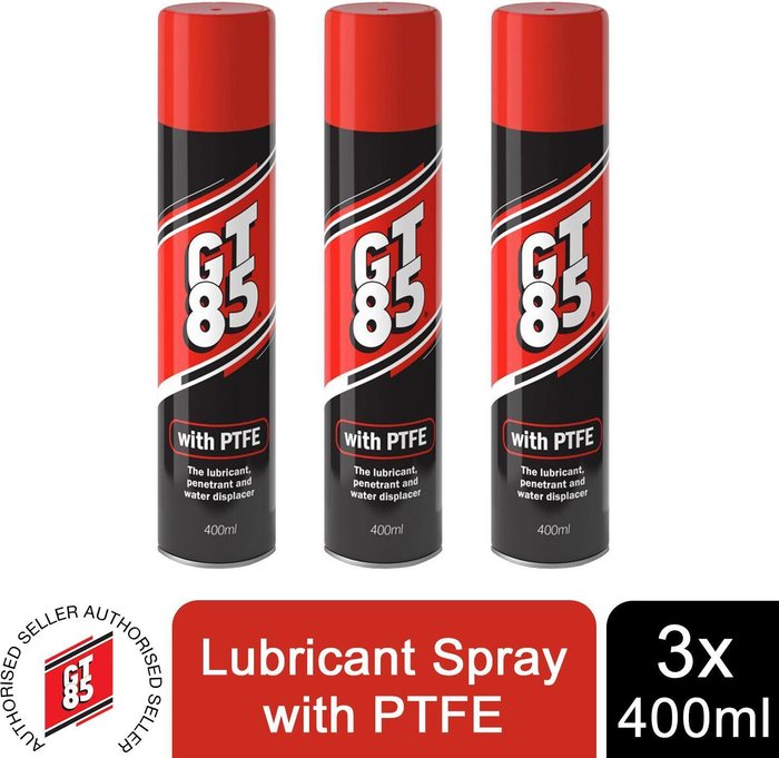 The Range | GT85 GT85 Lubricant 400ml Spray x3, PTFE Penetrant and Water Displacer for Bikes - Red GT85 GT85 Lubricant 400ml Spray x3, PTFE Penetrant and Water Displacer for Bikes - Red