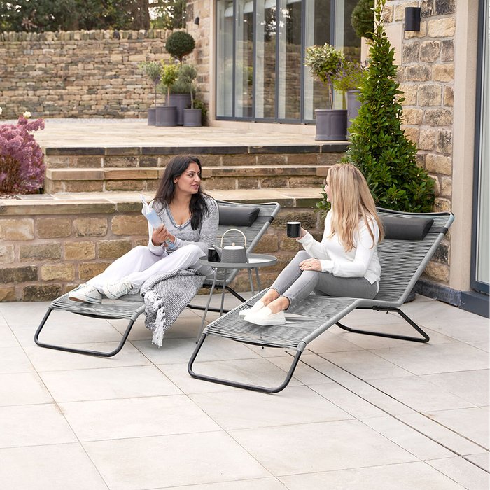 The Range | Pacific Lifestyle Pacific Lifestyle Rio Sun Lounger Twin Set - Grey Pacific Lifestyle Pacific Lifestyle Rio Sun Lounger Twin Set - Grey