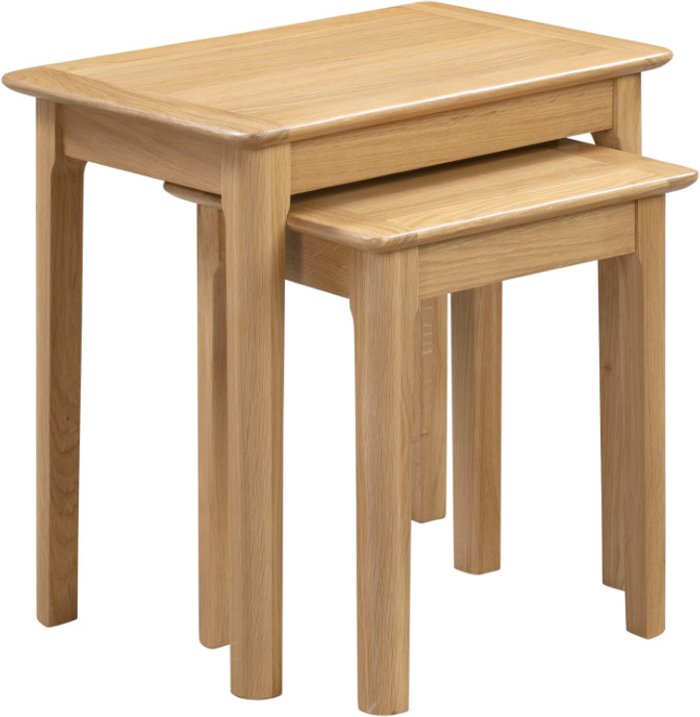 The Range | Julian Bowen Kingham Nest of 2 Tables - Oak Julian Bowen Kingham Nest of 2 Tables - Oak