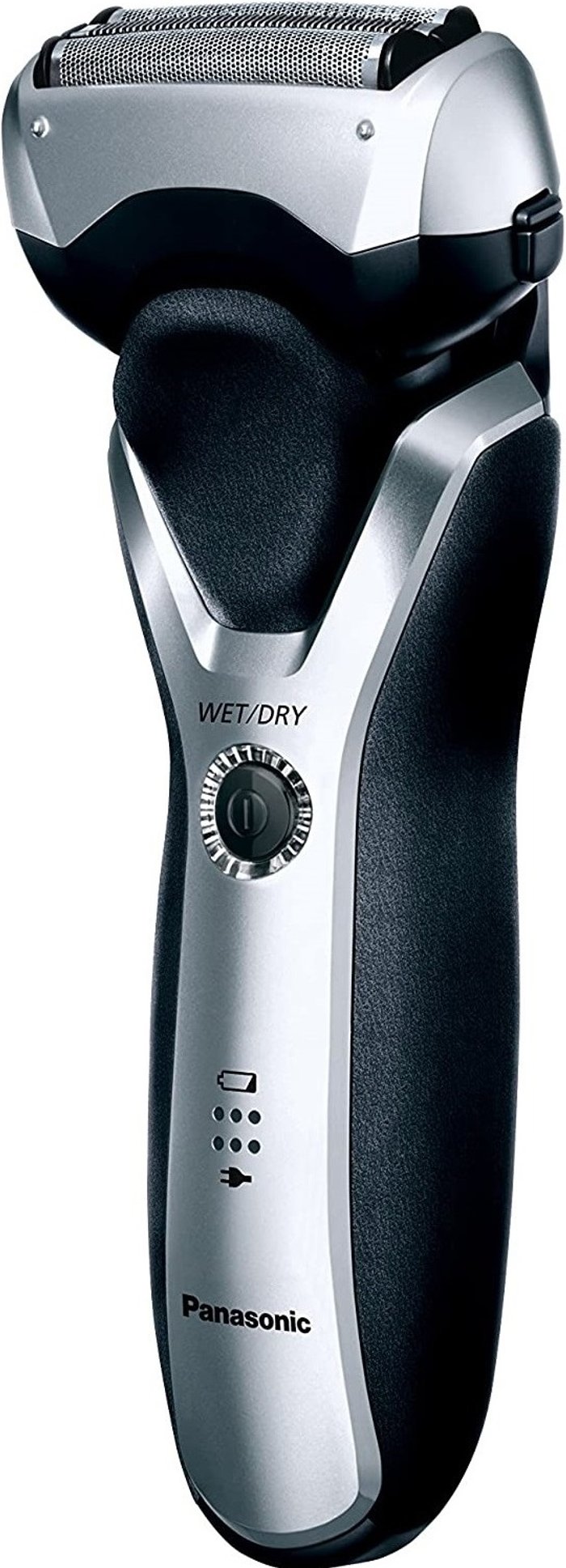 The Range | Panasonic Panasonic ESRT47S Wet and Dry Rechargeable 3-Blade Electric Shaver with Comb Attachment - Silver Panasonic Panasonic ESRT47S Wet and Dry Rechargeable 3-Blade Electric Shaver with Comb Attachment - Silver