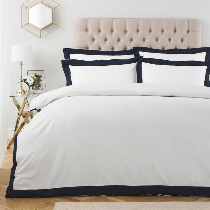 The Range | Paoletti Paoletti Harvard Double Duvet Cover Set Cotton Navy Paoletti Paoletti Harvard Double Duvet Cover Set Cotton Navy