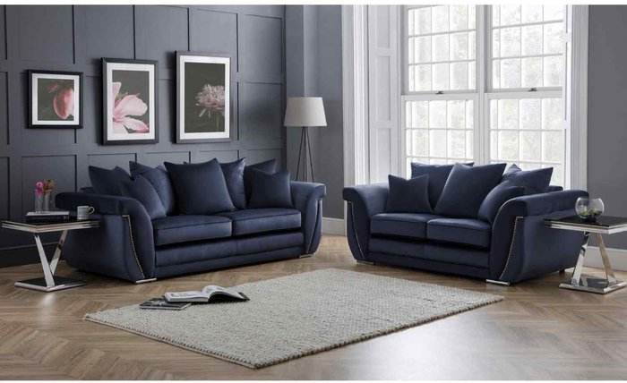 The Range | Simply Eleganza Luca 3 Plus 2 Seater Scatterback Sofa Set - Slate Simply Eleganza Luca 3 Plus 2 Seater Scatterback Sofa Set - Slate
