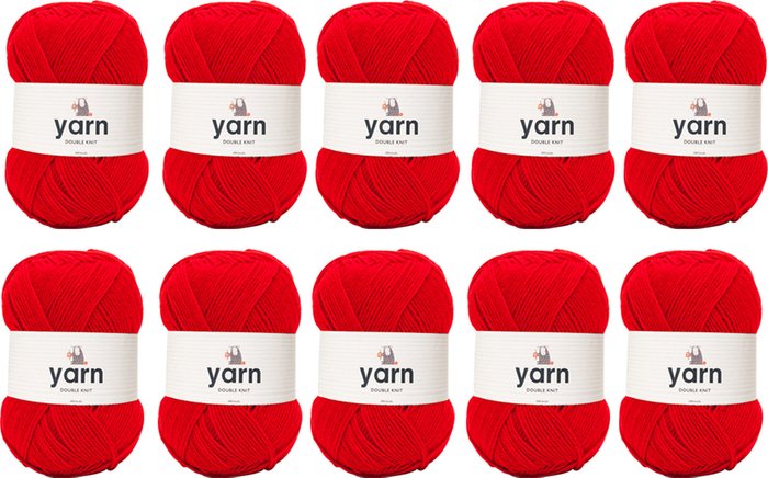 The Range | Korbond Korbond Yarn 10x 100g Pack - Red - Red Korbond Korbond Yarn 10x 100g Pack - Red - Red