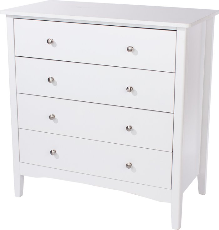 The Range | Core Products Ltd Como 4 Drawer Chest - White Core Products Ltd Como 4 Drawer Chest - White