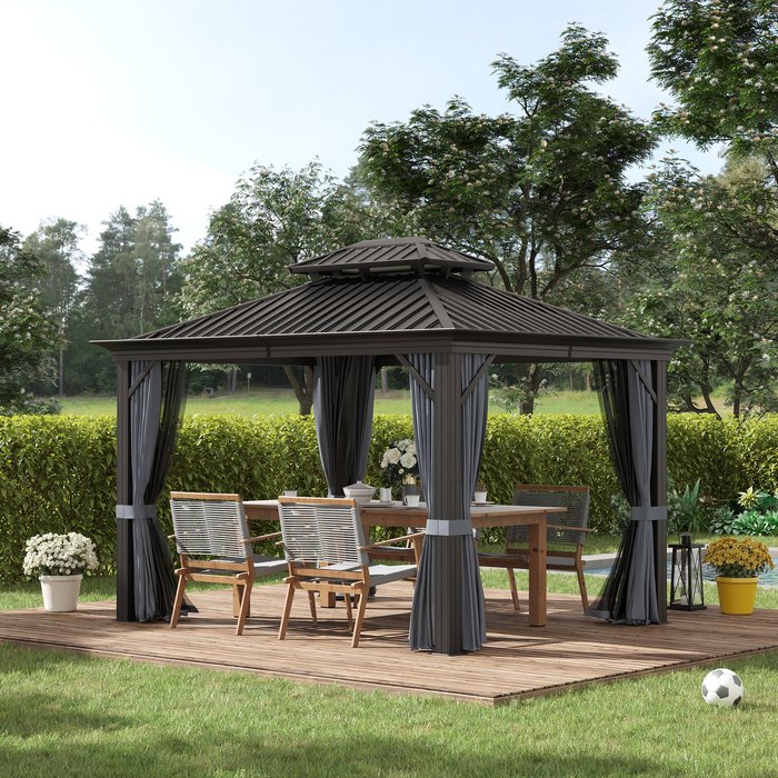 The Range | Outsunny Outdoor Hardtop Gazebo Canopy - Grey Outsunny Outdoor Hardtop Gazebo Canopy - Grey