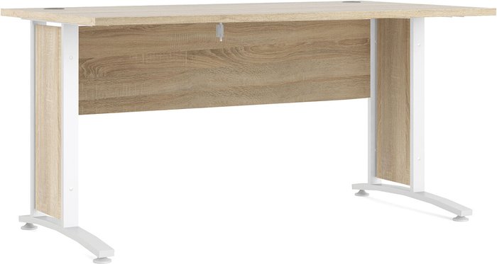 The Range | Furniture To Go Prima Desk - Oak / White Legs Furniture To Go Prima Desk - Oak / White Legs