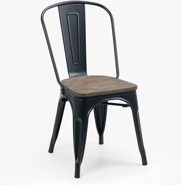 The Range | Julian Bowen Set Of 4 Grafton Metal Chairs - Mocha Elm Julian Bowen Set Of 4 Grafton Metal Chairs - Mocha Elm