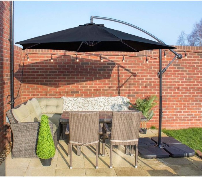 The Range | Airwave Airwave 3m Banana Hanging Parasol (base not included) - Black Airwave Airwave 3m Banana Hanging Parasol (base not included) - Black