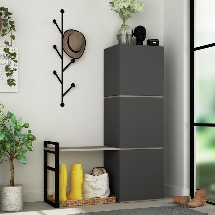 The Range | Decortie Mello Hallway Stand - Anthracite Grey Decortie Mello Hallway Stand - Anthracite Grey