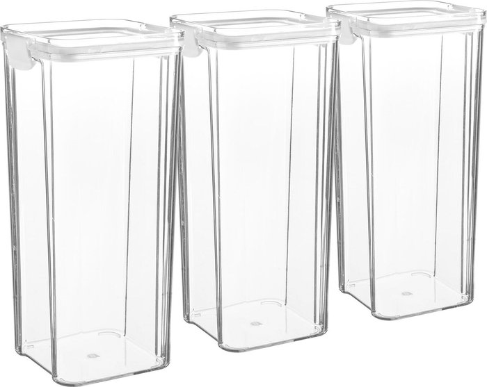 The Range | Argon Tableware 1.8 Litre Food Storage Containers Pack of 3 - White Argon Tableware 1.8 Litre Food Storage Containers Pack of 3 - White