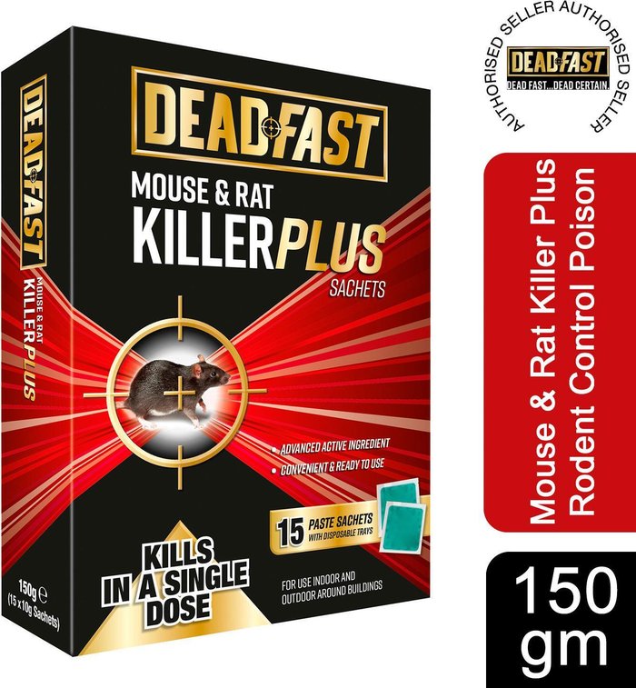 The Range | Deadfast Mouse And Rat Killer Plus Rodent Control Poison 15 Sachets Deadfast Mouse And Rat Killer Plus Rodent Control Poison 15 Sachets