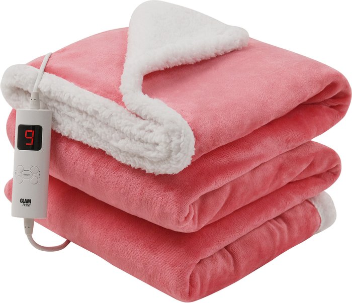 The Range | GlamHaus Heated Throw Electric Fleece Over Blanket Sofa Bed Large - Dark Pink GlamHaus Heated Throw Electric Fleece Over Blanket Sofa Bed Large - Dark Pink