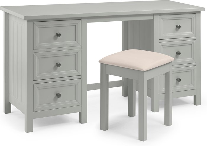 The Range | Julian Bowen Maine Dressing Table - Dove Grey Julian Bowen Maine Dressing Table - Dove Grey