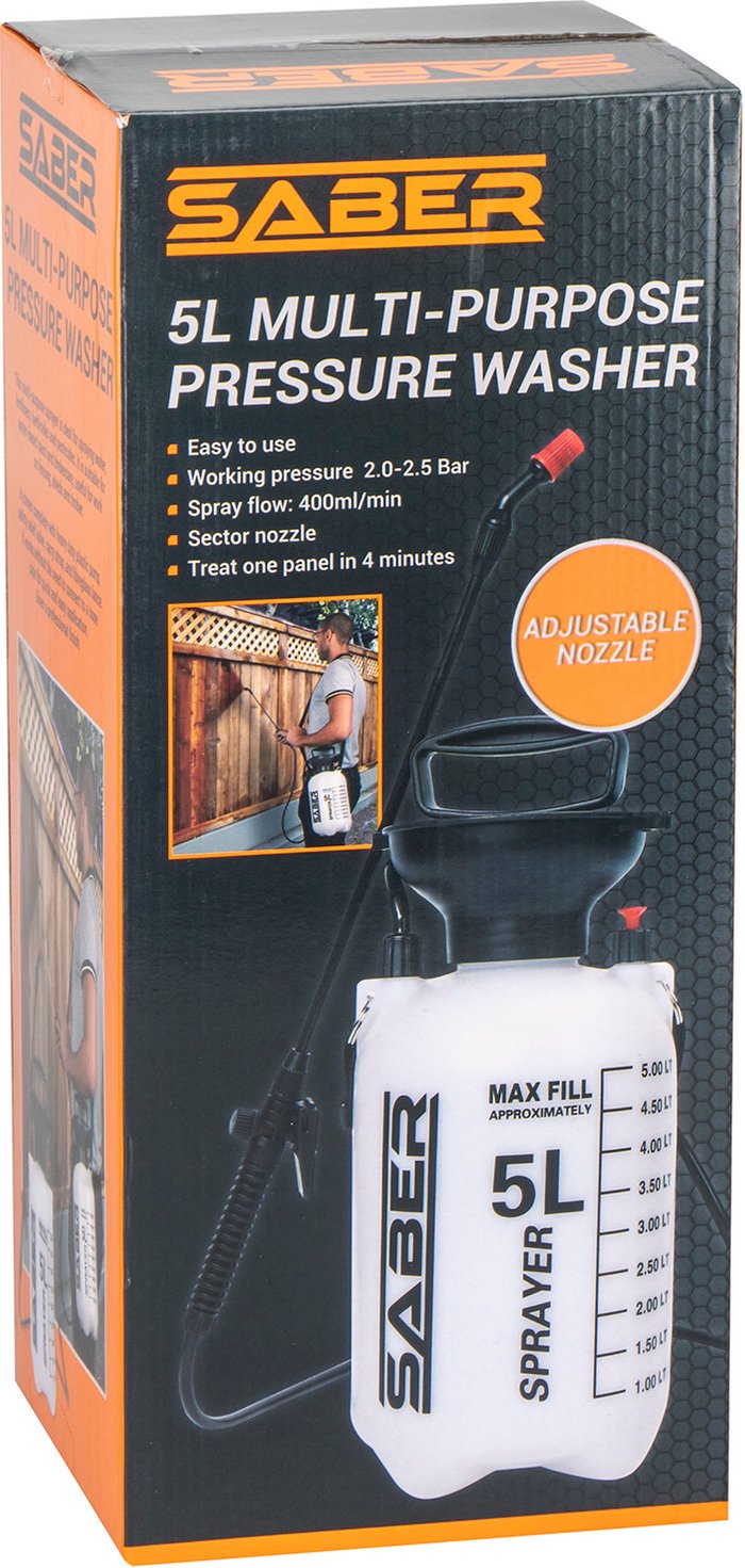 The Range | Saber Saber 5L Multi-Purpose Pressure Washer Saber Saber 5L Multi-Purpose Pressure Washer