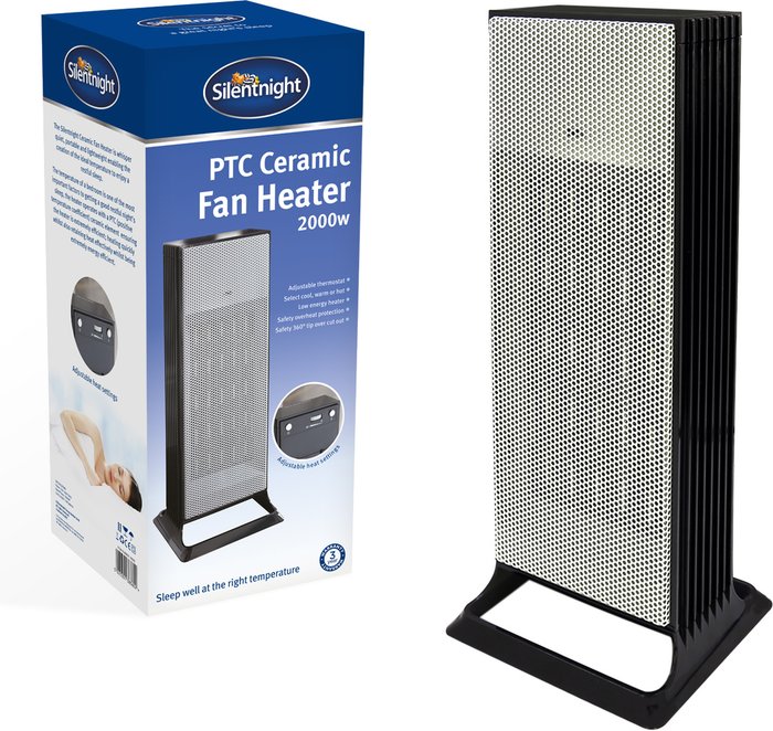 The Range | Silentnight Silentnight Tower PTC Ceramic Heater 2000W Silentnight Silentnight Tower PTC Ceramic Heater 2000W