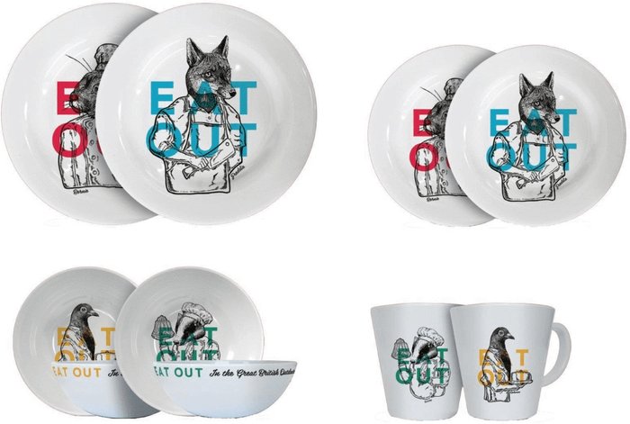 The Range | Olpro Olpro Eat Out Melamine Set - White / 16 Olpro Olpro Eat Out Melamine Set - White / 16