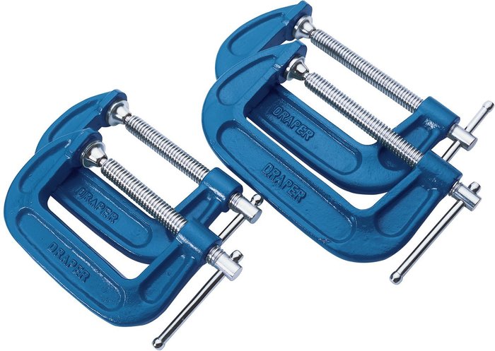 The Range | Draper Draper 4 Piece G Clamp Set Draper Draper 4 Piece G Clamp Set