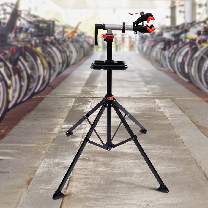 The Range | HOMCOM HOMCOM Adjustable Bicycle Repair Stand - Black HOMCOM HOMCOM Adjustable Bicycle Repair Stand - Black