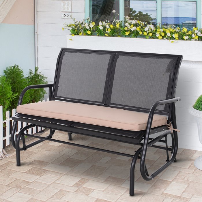 The Range | Outsunny 2 Seater Bench Cushion - Beige Outsunny 2 Seater Bench Cushion - Beige