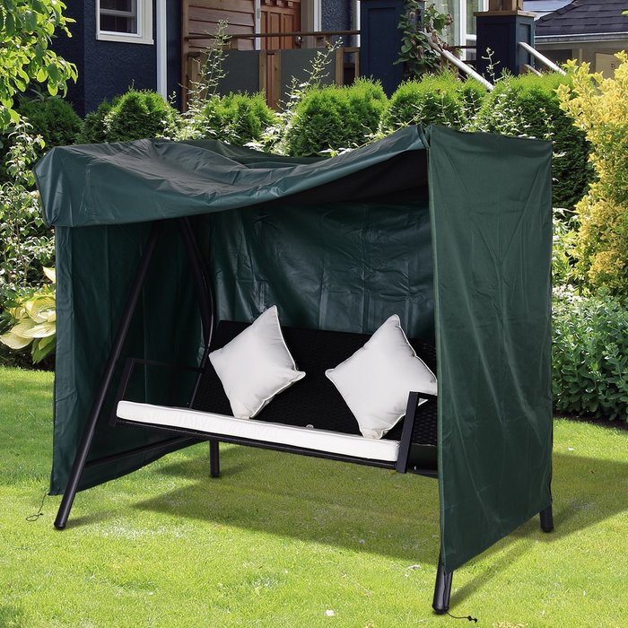 The Range | Outsunny 600D Waterproof Oxford Patio Swing Chair Cover - Deep Green Outsunny 600D Waterproof Oxford Patio Swing Chair Cover - Deep Green