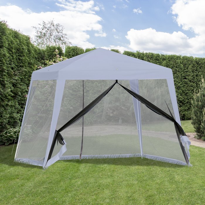 The Range | Outsunny 3x3m Outdoor Garden Gazebo Canopy Tent - Grey Outsunny 3x3m Outdoor Garden Gazebo Canopy Tent - Grey