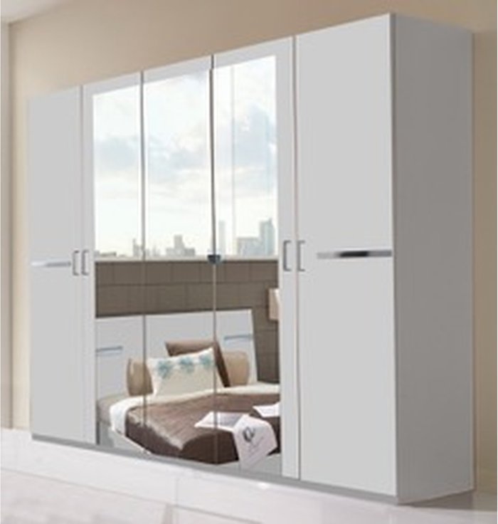 The Range | Tjs Anna White 5 Door Wardrobe - White Tjs Anna White 5 Door Wardrobe - White