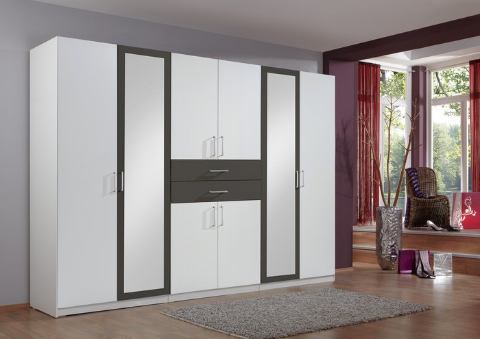 The Range | Tjs Diver White 5 Door Wardrobe - White Tjs Diver White 5 Door Wardrobe - White