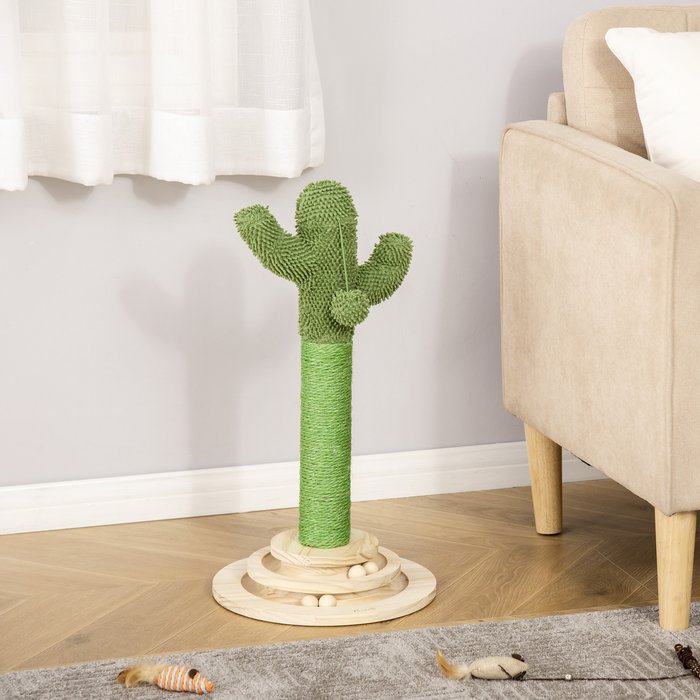 The Range | PawHut Pawhut Cat Tree With Sisal Scratching Post & Hanging Ball - Green PawHut Pawhut Cat Tree With Sisal Scratching Post & Hanging Ball - Green